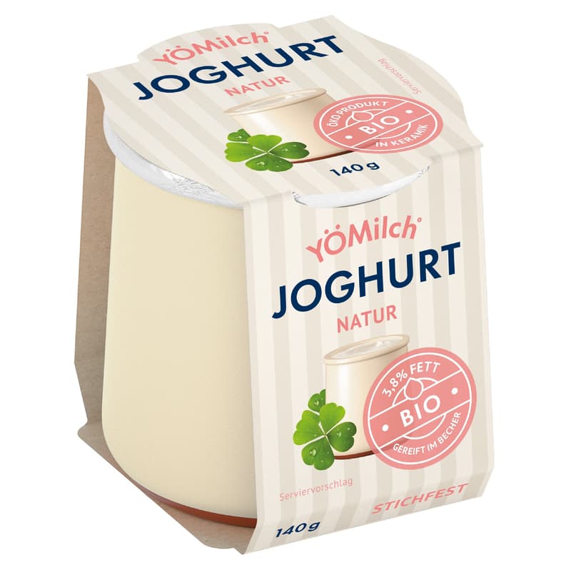 YOMilch BIO Joghurt Natur 3,8% Fett
