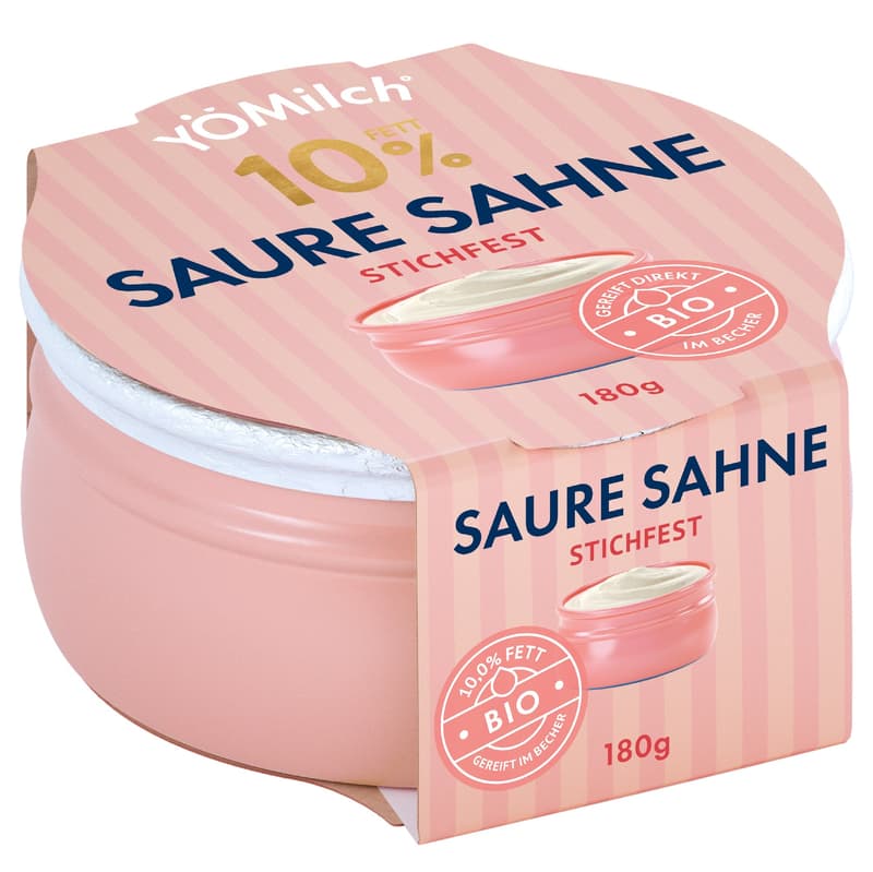 YOMilch BIO Saure Sahne stichfest 10% Fett