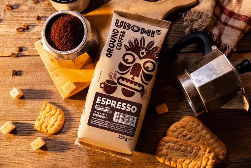 Ubomi Espresso gemahlen