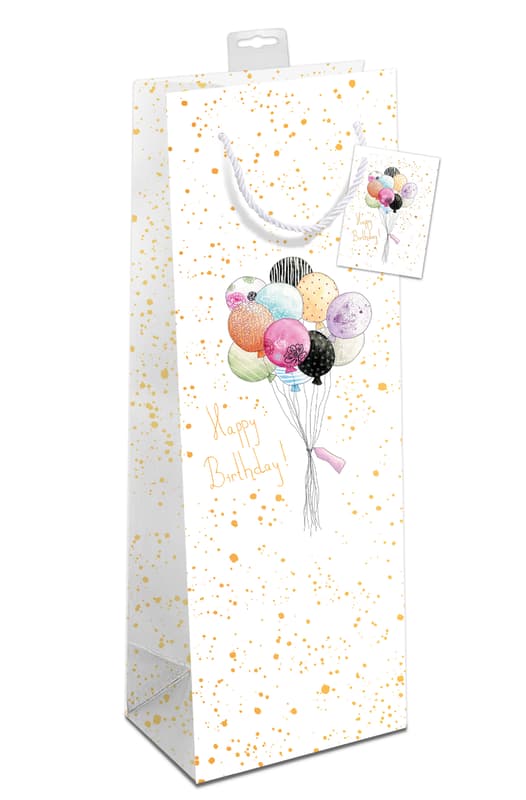 Bottle bag balloons 12x39x10cm