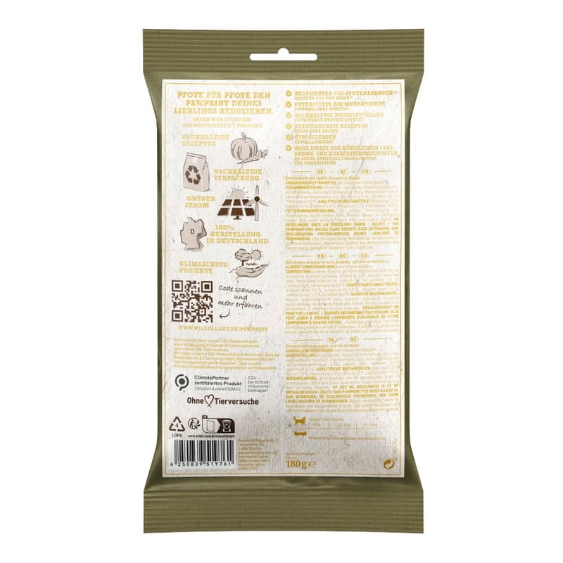Wildes Land Veggie | Dentalsticks mit Karotte, Apfel & Minze 180g