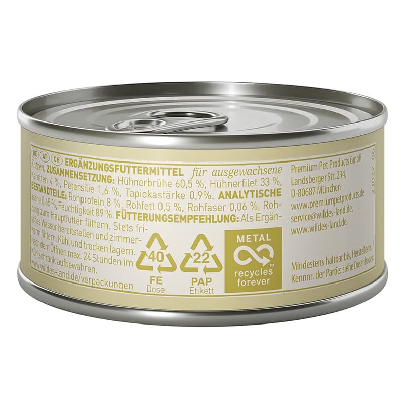 Wildes Land Soup Huhn mit Karotten & Petersilie 80g