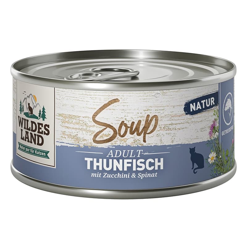 Wildes Land Soup Thunfisch mit Zucchini & Spinat 80g