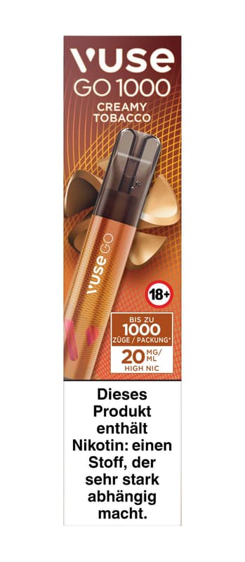Vuse GO 1000 Creamy Tobacco 20mg Disposable Cigarette