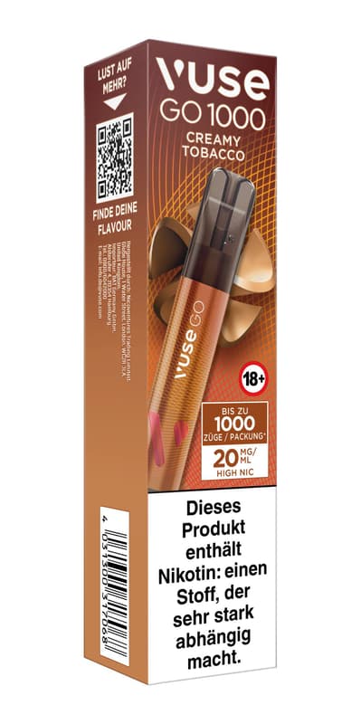 Vuse GO 1000 Creamy Tobacco 20mg Disposable Cigarette