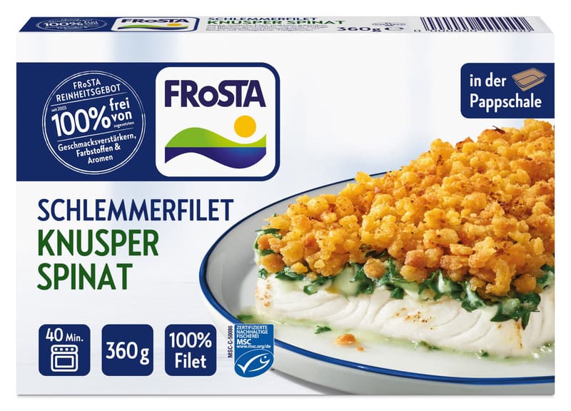 Frosta Schlemmerfilet Knusper Spinat
