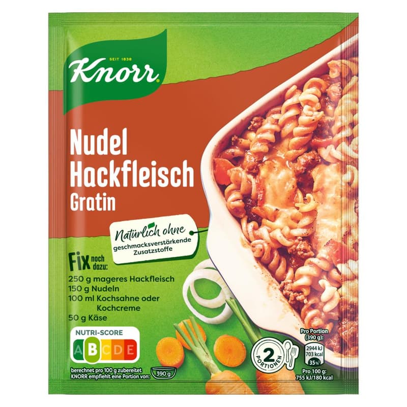Knorr Fix Nudel-Hackfleisch Gratin