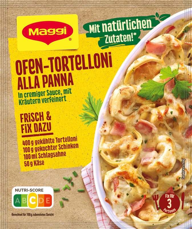 MAGGI Fix für Ofen-Tortelloni alla panna