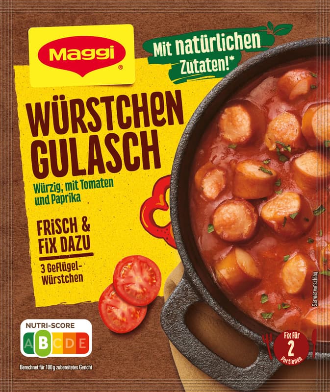 MAGGI Fix für Würstchen Gulasch