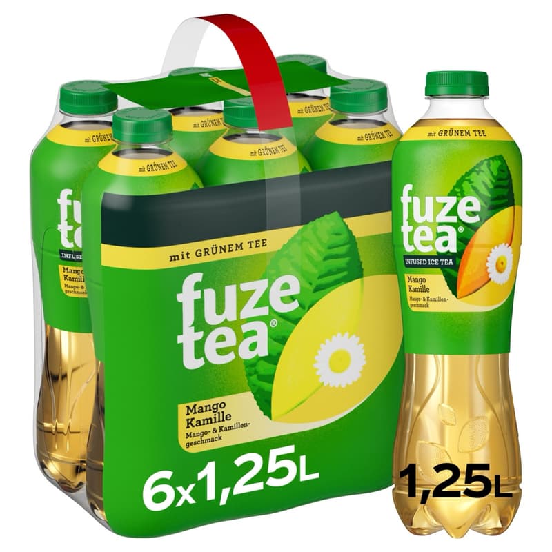 Fuze Tea Grüner Tee Mango Kamille 6 x 1,25l (EINWEG)