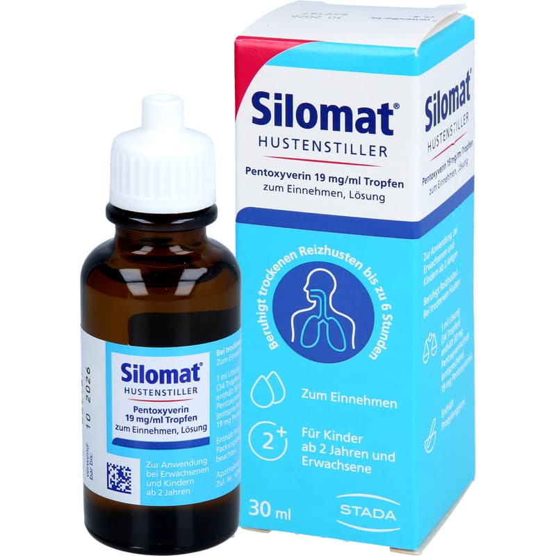 SILOMAT cough suppressant pentoxyverine 19 mg/ml TEI