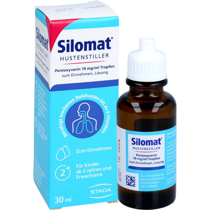 SILOMAT cough suppressant pentoxyverine 19 mg/ml TEI