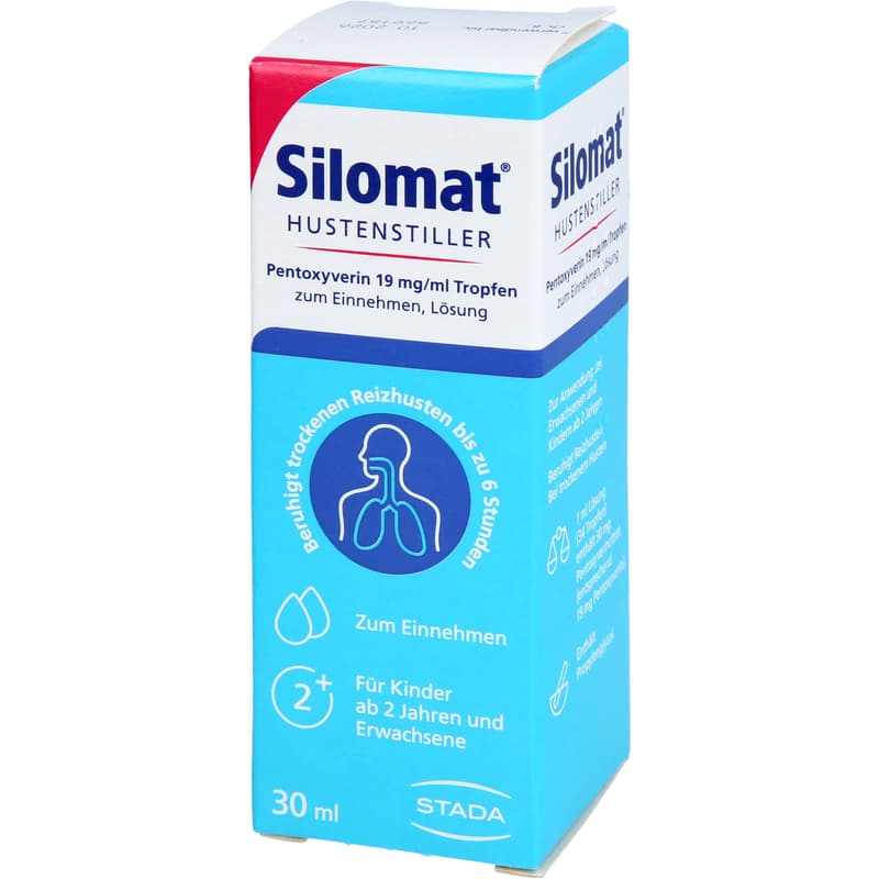 SILOMAT cough suppressant pentoxyverine 19 mg/ml TEI