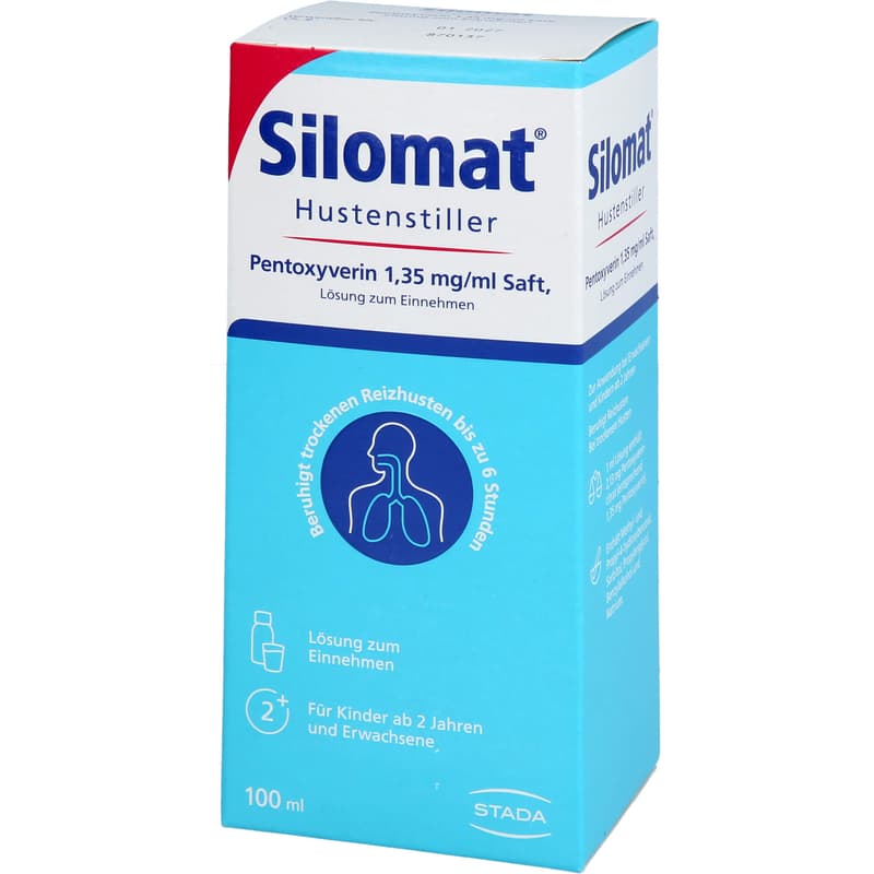 SILOMAT cough suppressant pentoxyverine 1.35 mg/ml juice