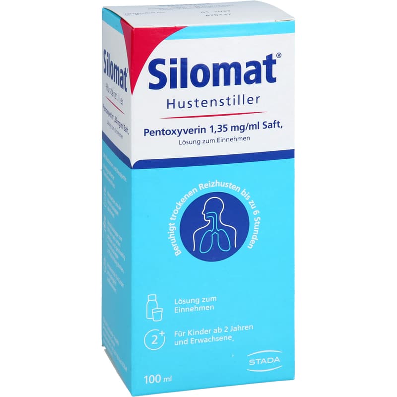 SILOMAT cough suppressant pentoxyverine 1.35 mg/ml juice