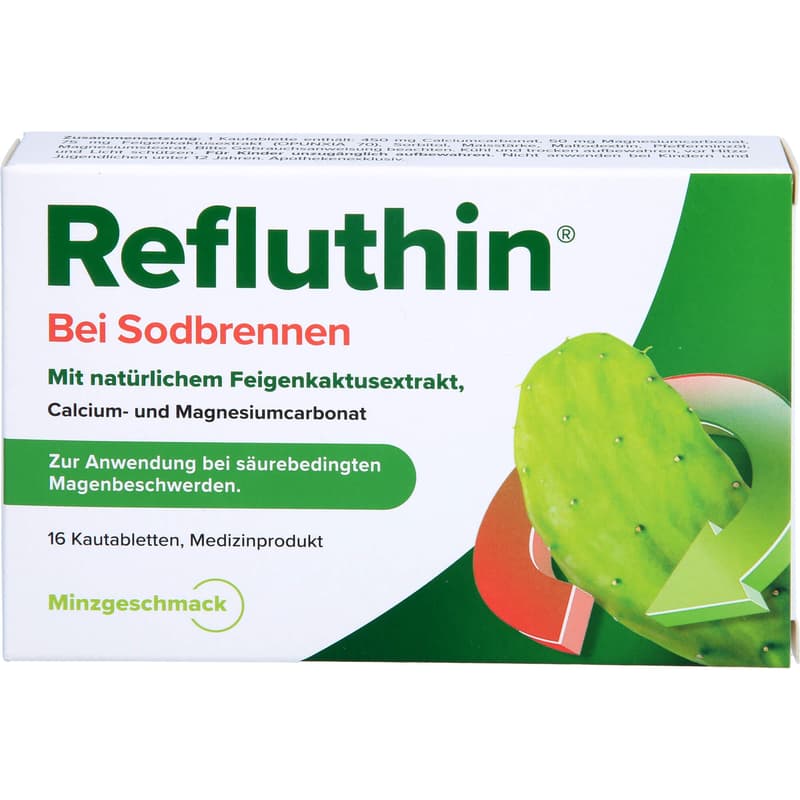 REFLUTHIN for heartburn chewable tablets mint