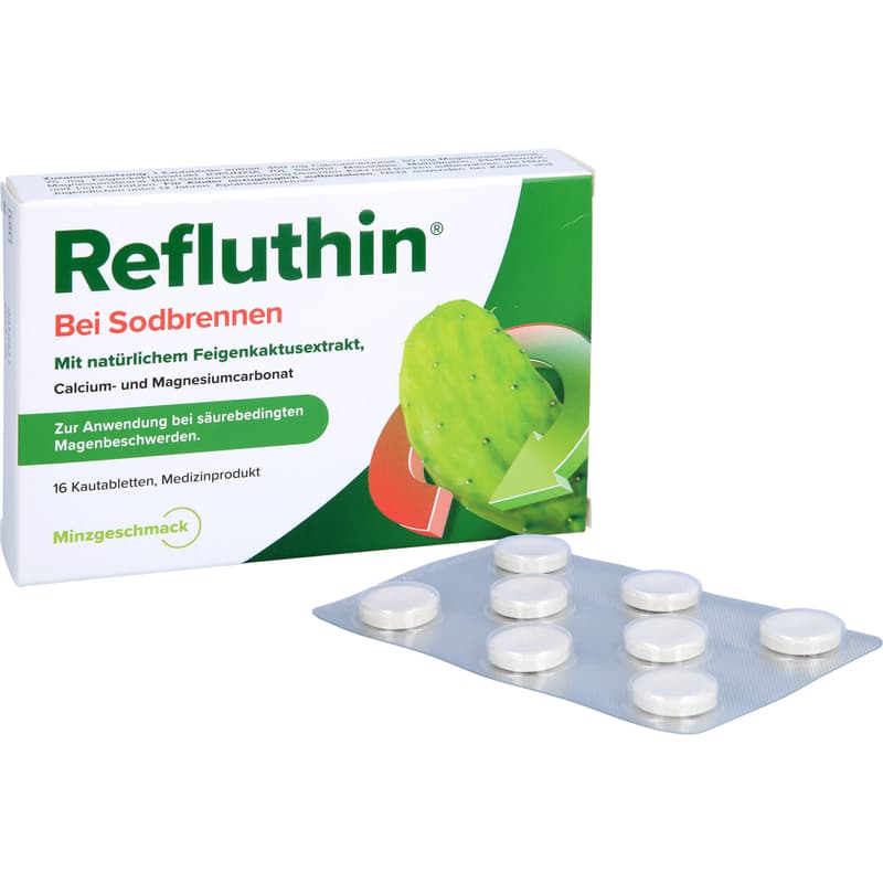 REFLUTHIN for heartburn chewable tablets mint