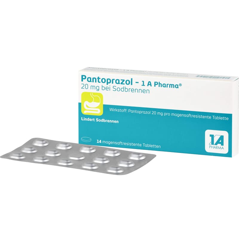 PANTOPRAZOL-1A Pharma 20mg for heartburn msr.Tab.