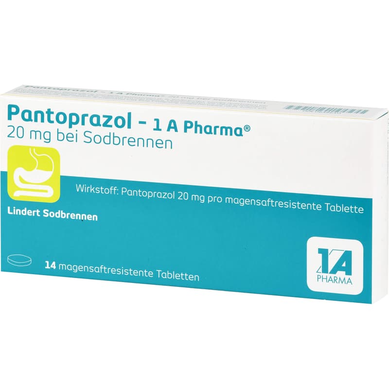 PANTOPRAZOL-1A Pharma 20mg for heartburn msr.Tab.