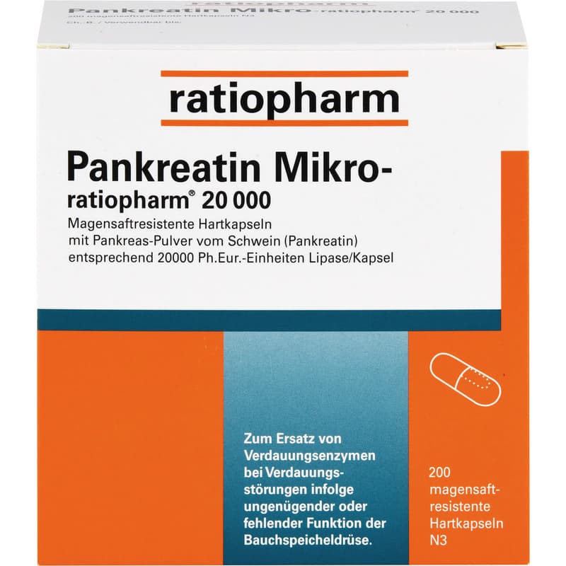 PANKREATIN Mikro-ratio.20.000 magensaftr.Hartkaps.