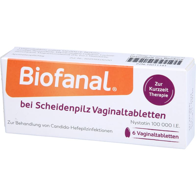 BIOFANAL for vaginal yeast infections 100,000 IU vaginal tablets.