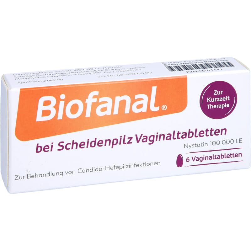 BIOFANAL for vaginal yeast infections 100,000 IU vaginal tablets.