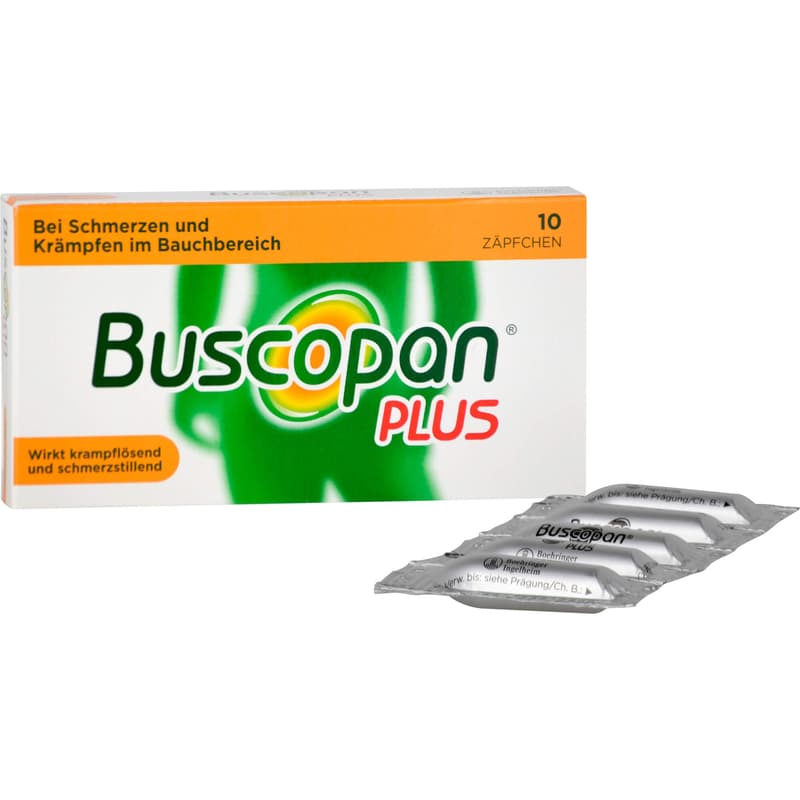 BUSCOPAN plus 10 mg/800 mg suppositories