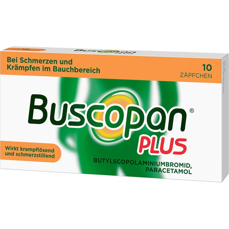BUSCOPAN plus 10 mg/800 mg suppositories