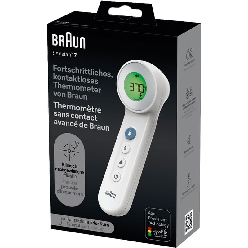 BRAUN BERÜHRUNGSFREI+Stirn Thermom.AgePrecis.weiß