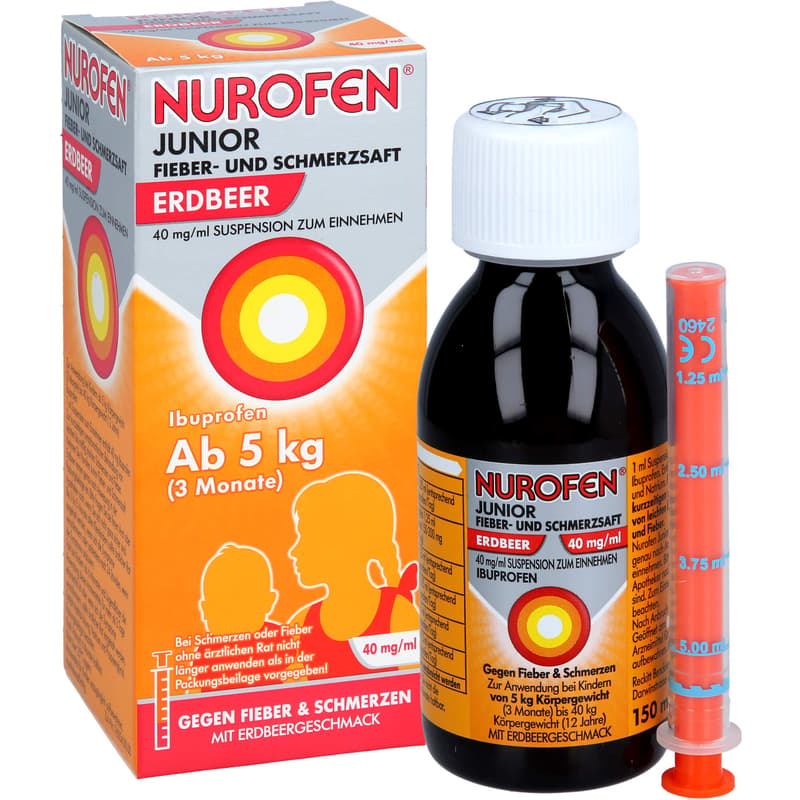 NUROFEN Junior Fieber-u.Schmerzsaft Erdbe.40 mg/ml