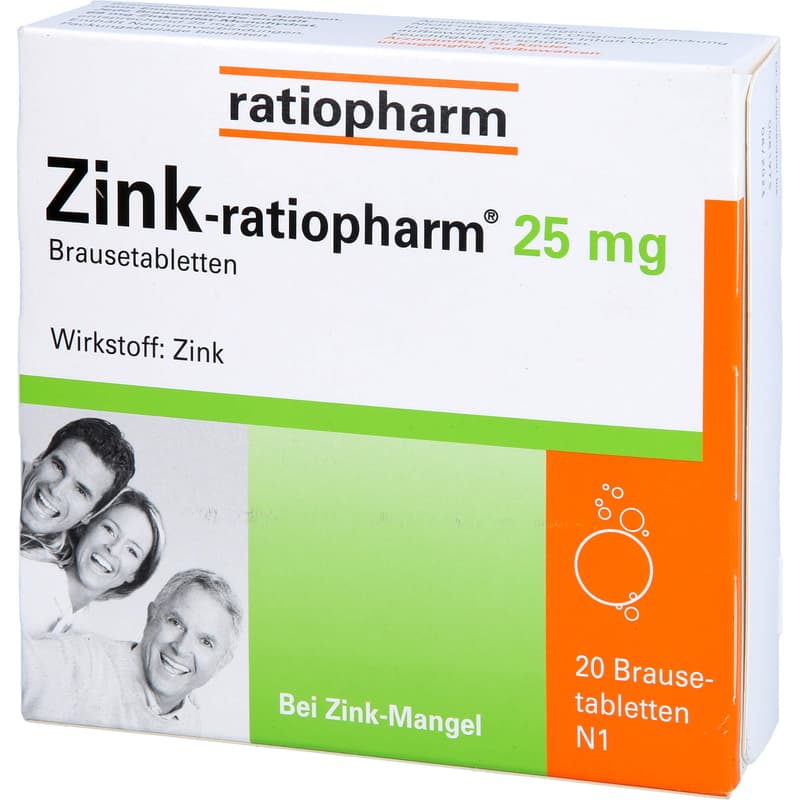 ZINK-RATIOPHARM 25 mg Brausetabletten
