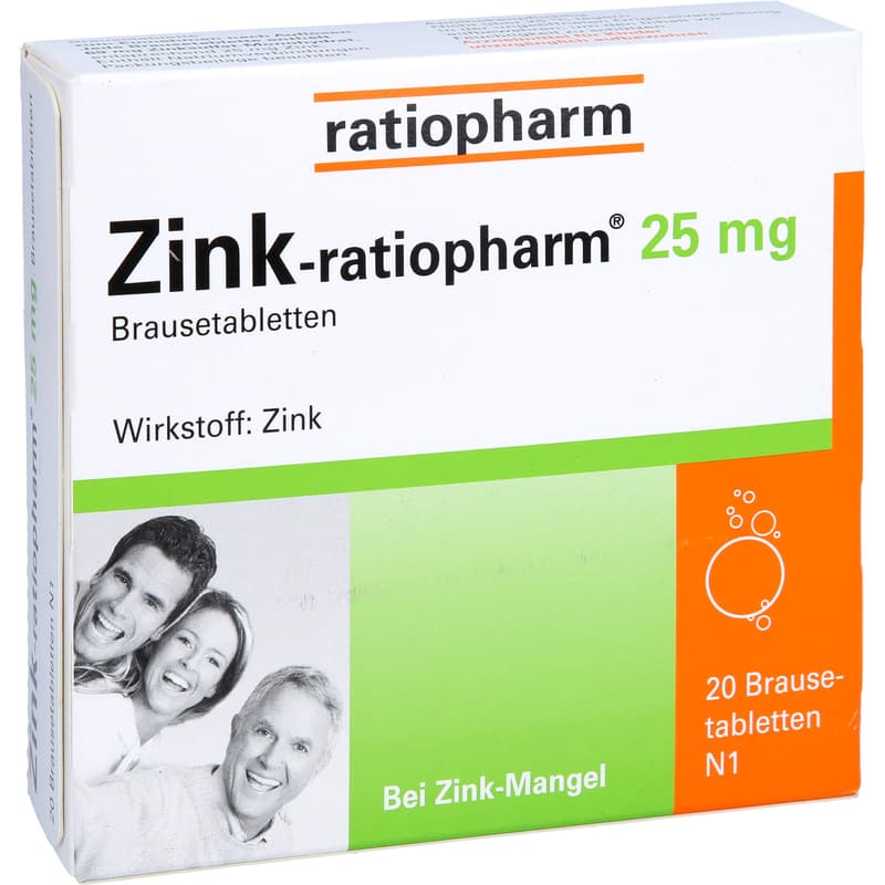 ZINK-RATIOPHARM 25 mg Brausetabletten