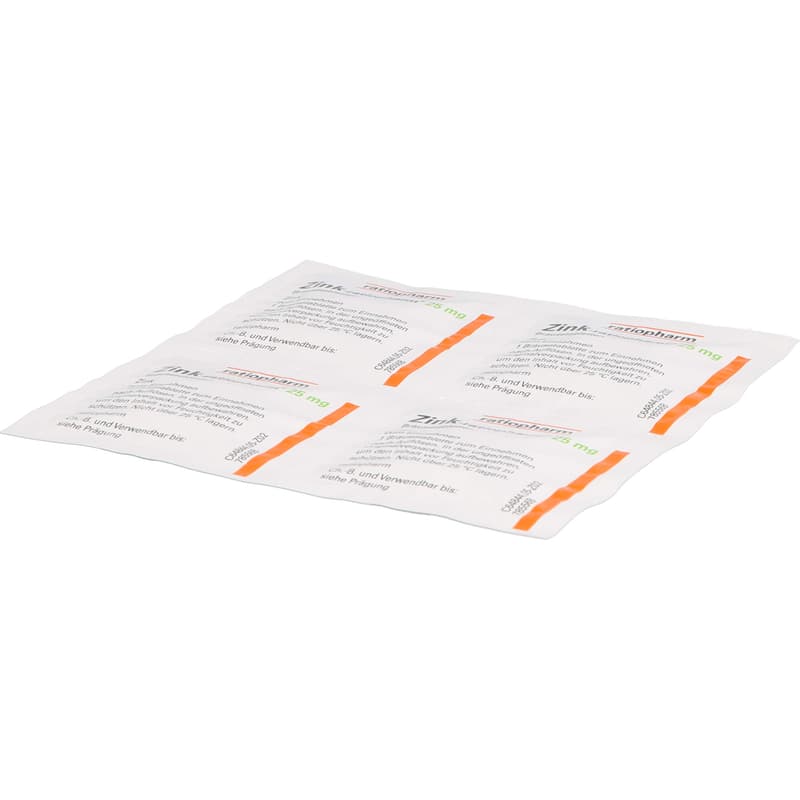 ZINK-RATIOPHARM 25 mg Brausetabletten