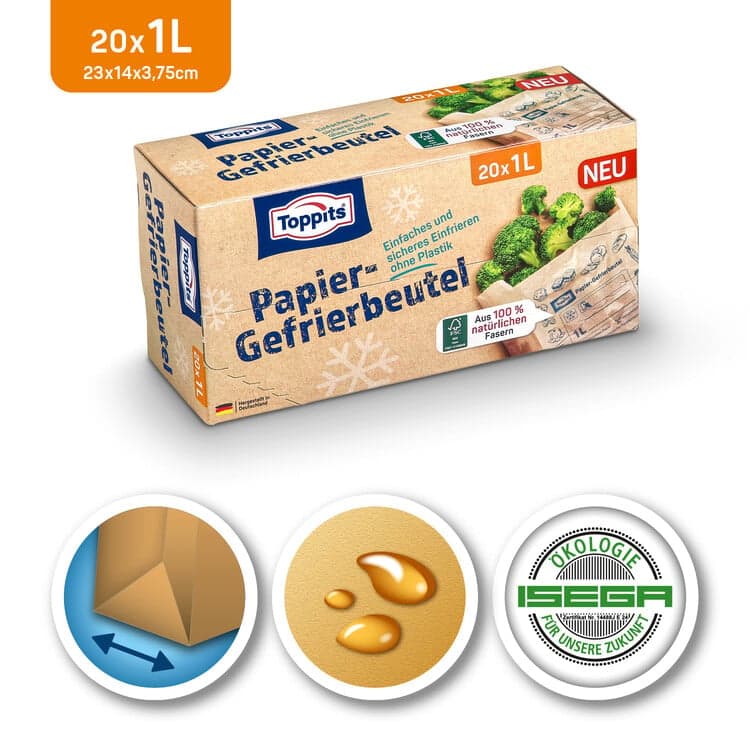 Toppits® paper freezer bags