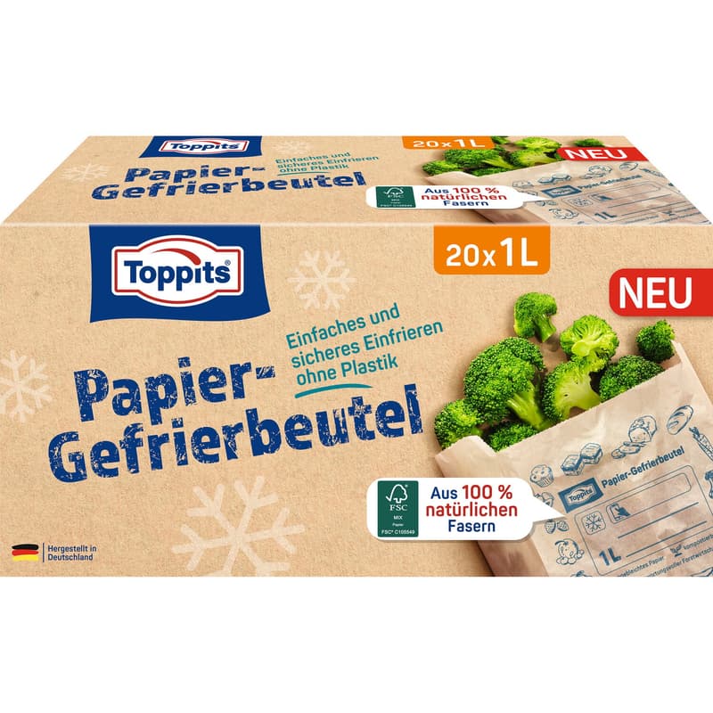 Toppits® paper freezer bags