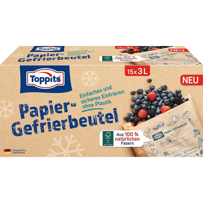 Toppits® paper freezer bags
