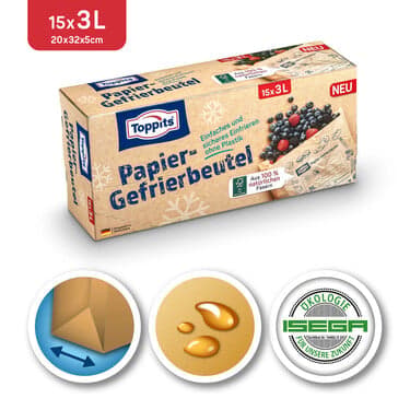 Toppits® paper freezer bags