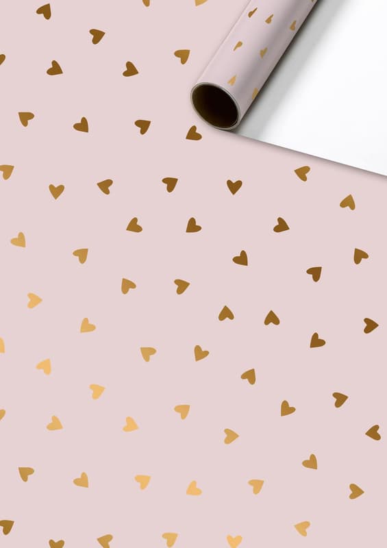 STEWO Wrapping Paper Roll Naomi light pink 70x150cm metallic