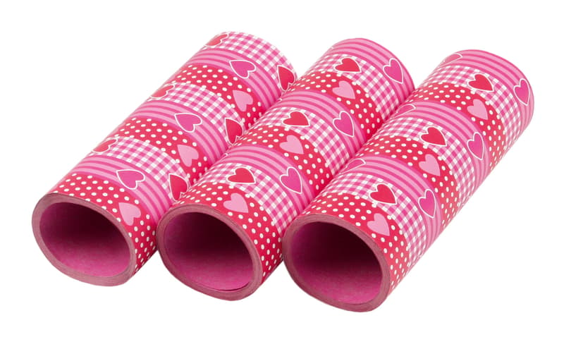 amscan Luftschlangen Herzen rosa 400cm 3 Stück