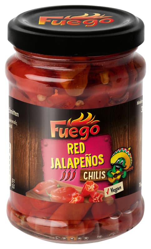 Fuego Red Jalapeños sliced