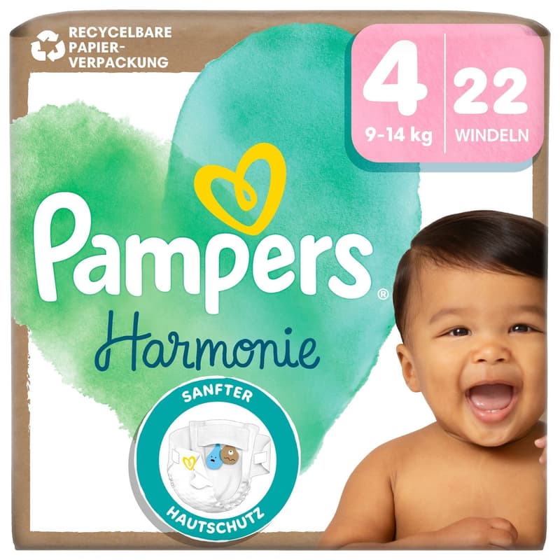 Pampers Harmonie Windeln Gr.4, Single Pack, 9-14kg