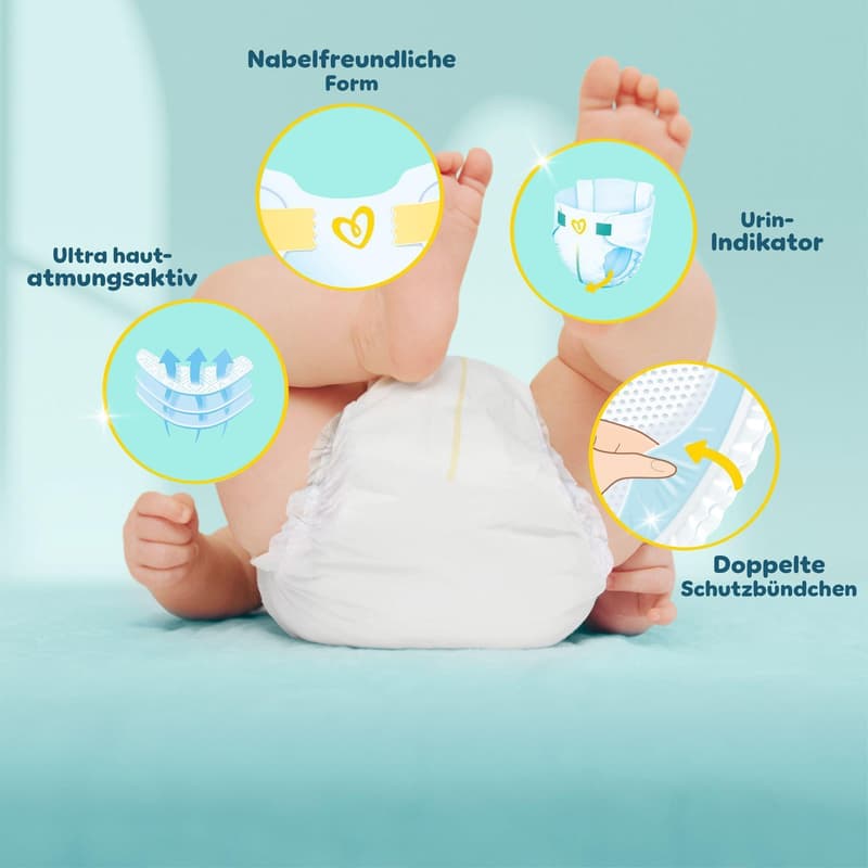 Pampers Premium Protection Windeln Gr.0, Single Pack, <3kg