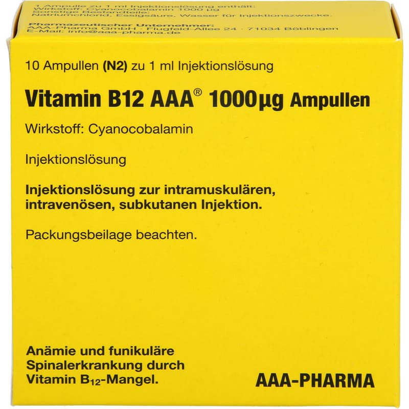 VITAMIN B12 AAA 1000 μg Ampullen Injektionslsg.