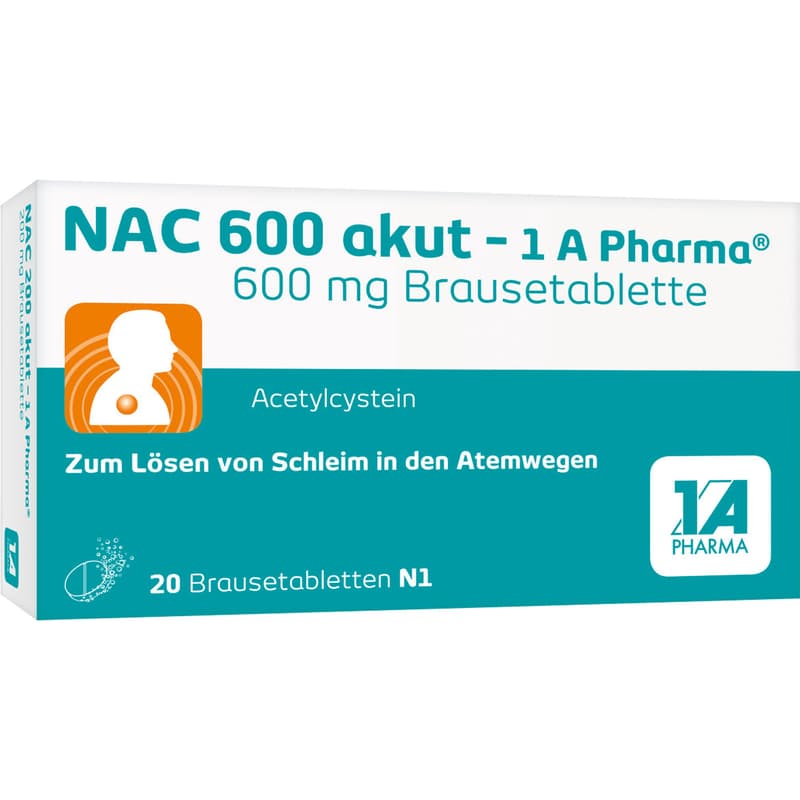 NAC 600 akut-1A Pharma effervescent tablets