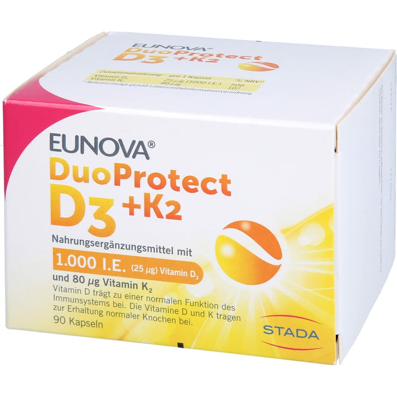 EUNOVA DuoProtect D3+K2 1000 I.E./80 μg Kapseln