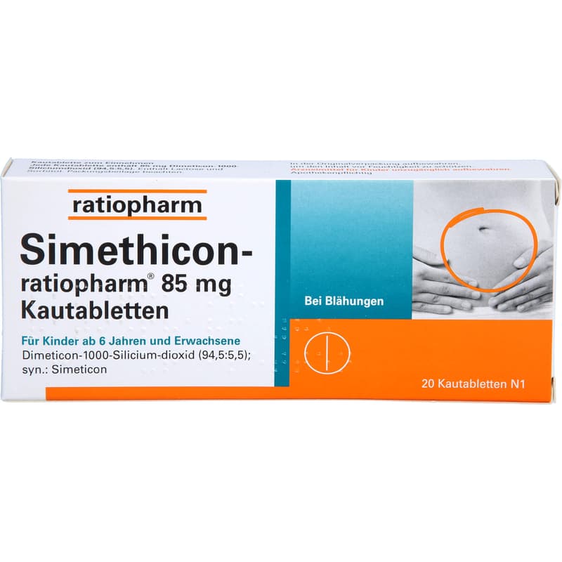 SIMETHICON-ratiopharm 85 mg Kautabletten