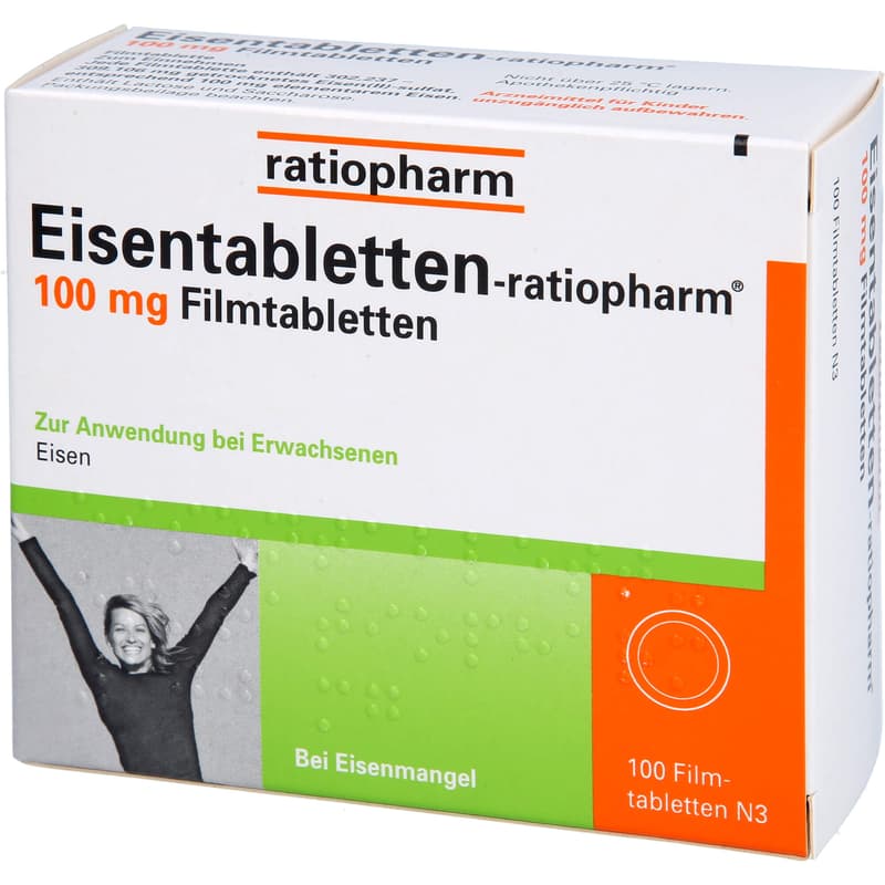 EISENTABLETTEN-ratiopharm 100 mg Filmtabletten
