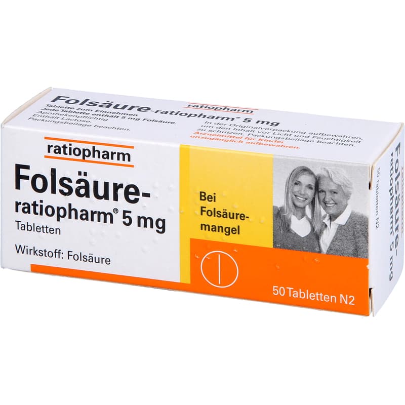 FOLSÄURE-RATIOPHARM 5 mg Tabletten