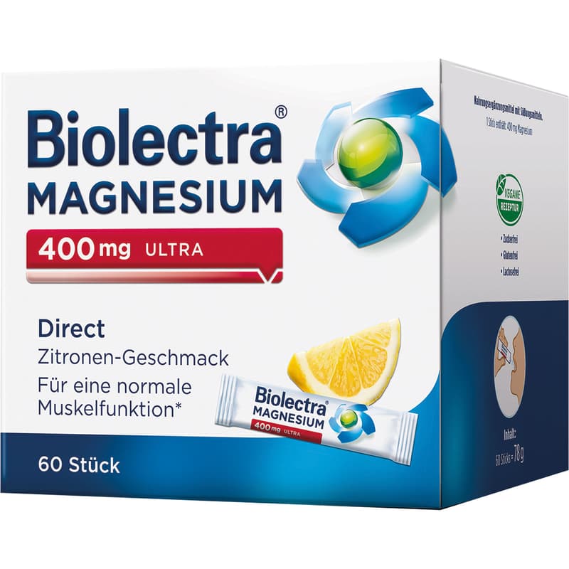 BIOLECTRA Magnesium 400 mg ultra Direct Zitrone