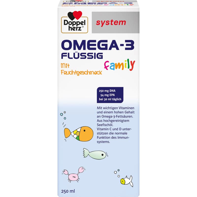 DOPPELHERZ Omega-3 flüssig family system